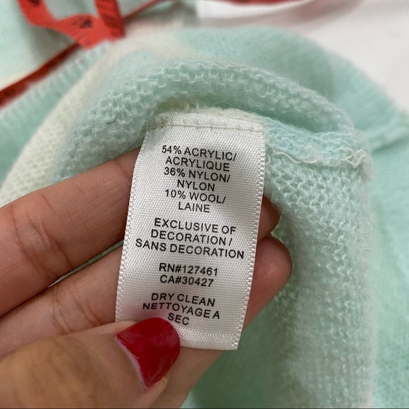 Wildfox White Label Bridgette Sequin Heart Striped Sweater Sz Xs Valentine's Day - Picture 11 of 11